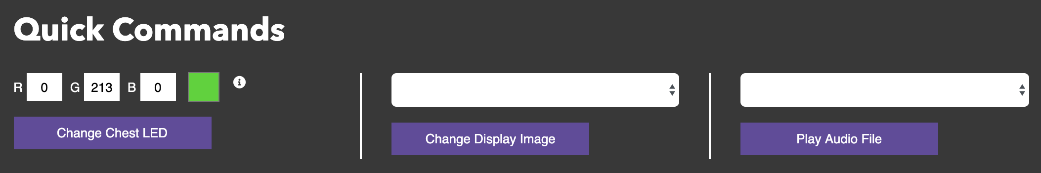 Command Center Quick Commands