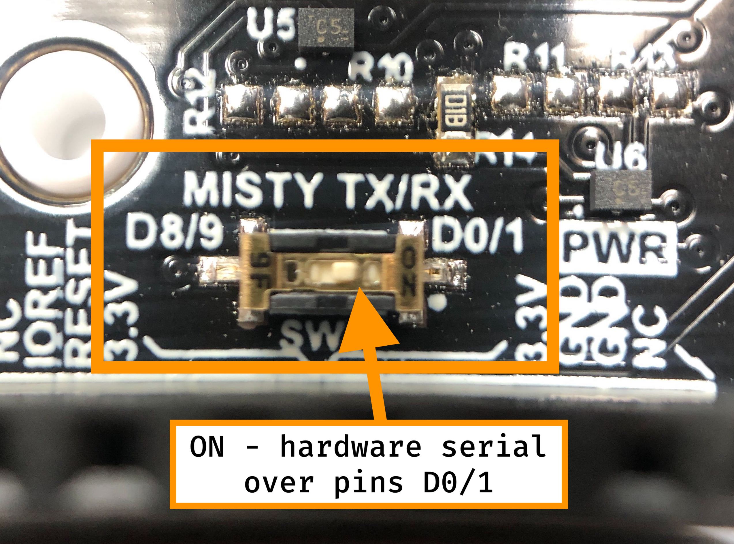 Switch set to hardware serial